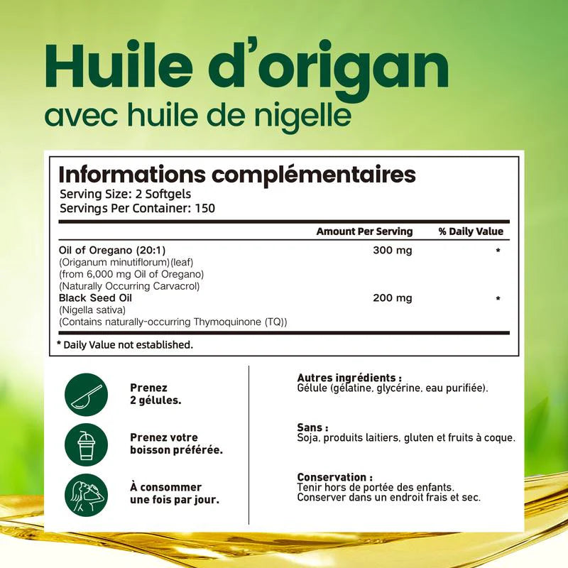 Gélules d'huile d'Origan CMY
