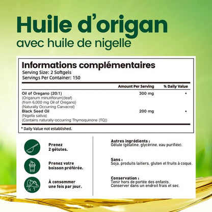 Gélules d'huile d'Origan CMY